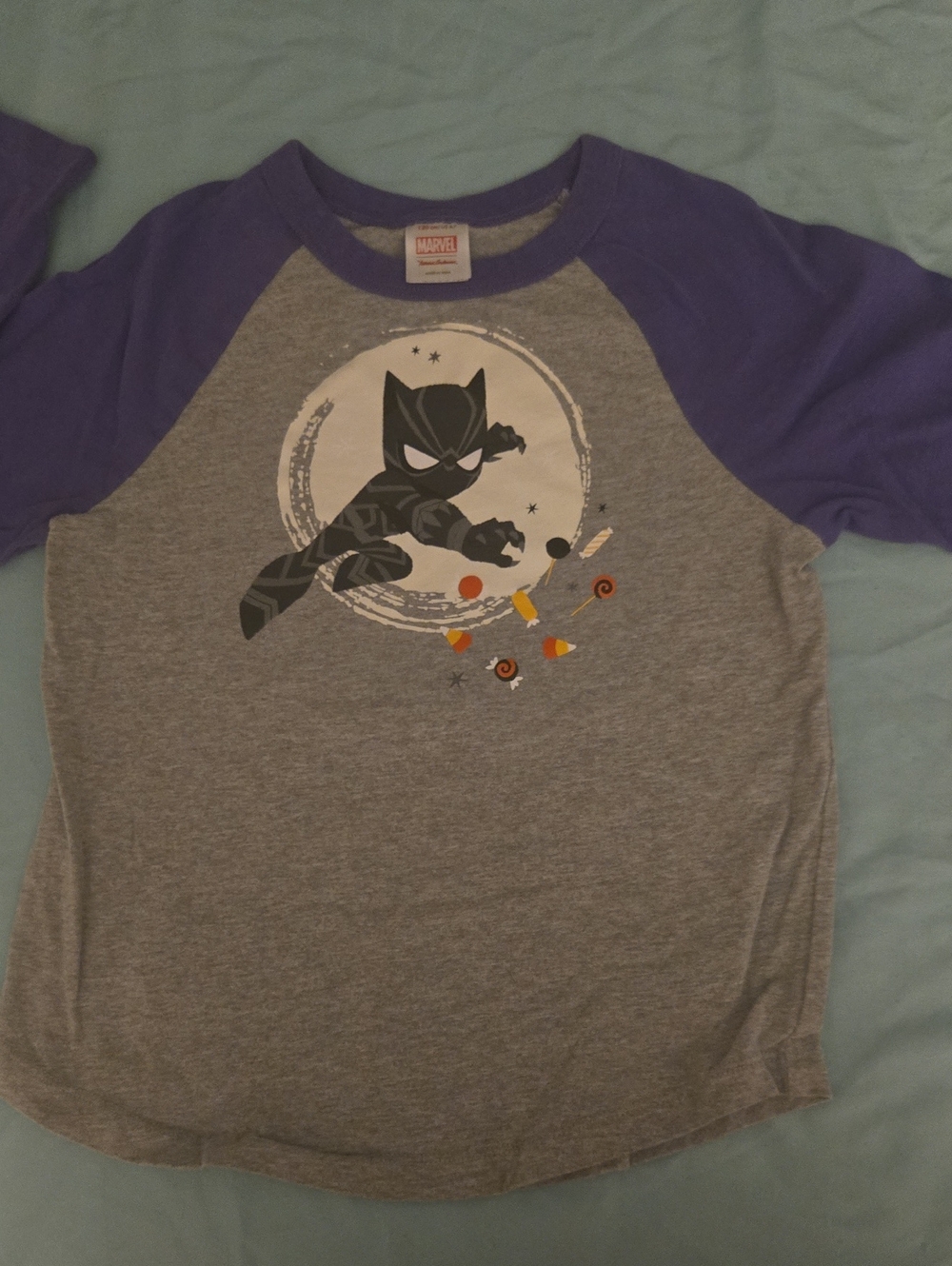 Sz 6-7 Hanna Andersson/Marvel Halloween Black Panther Kids' Unisex Shirt